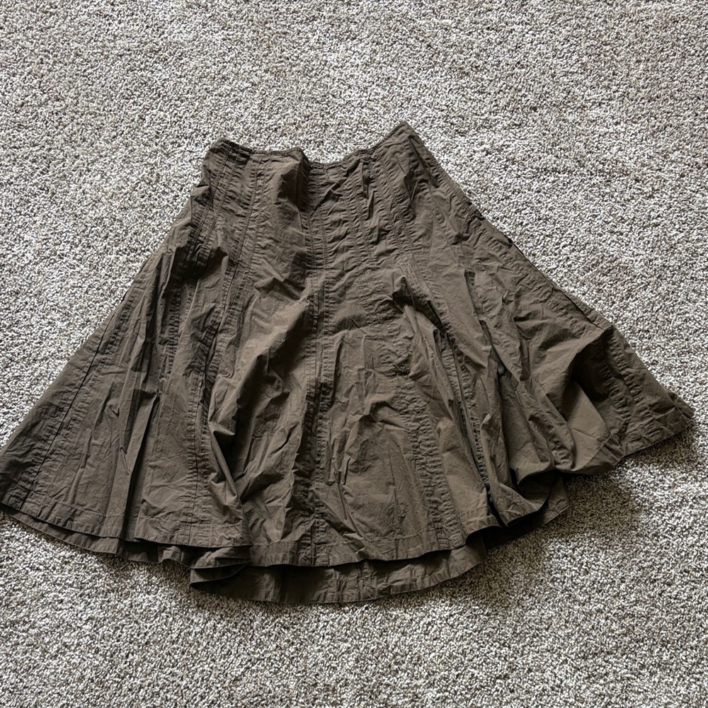 Womens Brown flowy CABI cotton skirt
